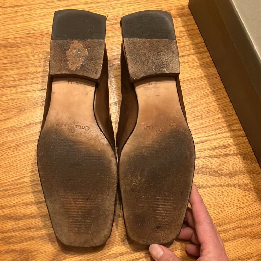 EUC Vtg Sz 11 AA (narrow) Cole Haan leather loafer shoes - Picture 5 of 10